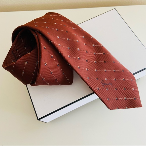 Givenchy burgundy silk blend tie - Picture 2 of 6